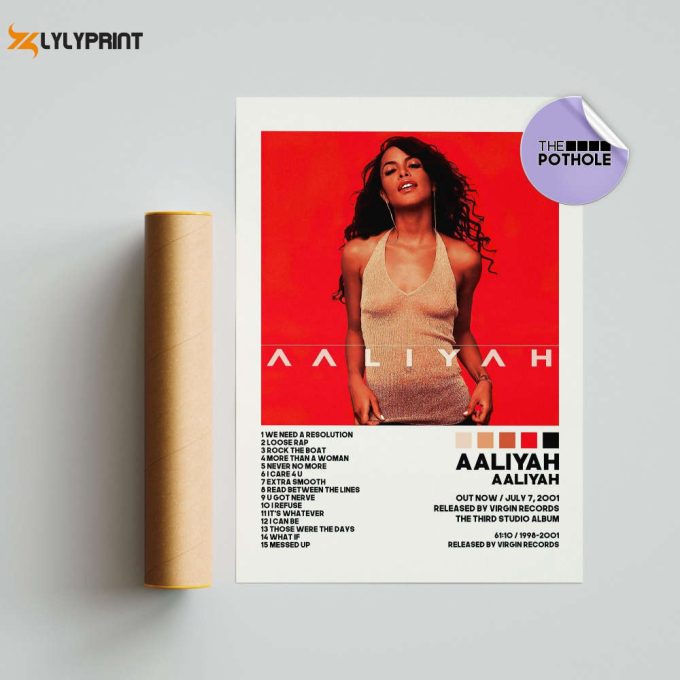 Aaliyah Posters / Aaliyah Poster / Album Cover Poster, Poster Print Wall Art, Custom Poster, Home Decor, Aaliyah, Aaliyah Try Again 1