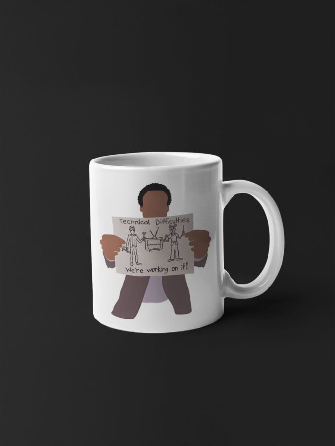 Abed Technical Difficulties We'Re Working On It! Talk Show Community Tv Show 11 Oz Ceramic Mug Gift 2