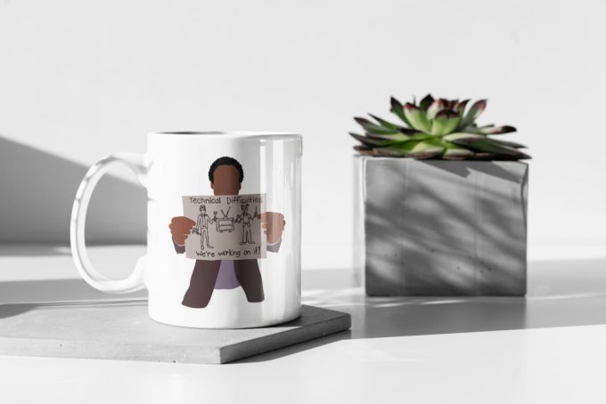 Abed Technical Difficulties We'Re Working On It! Talk Show Community Tv Show 11 Oz Ceramic Mug Gift 3