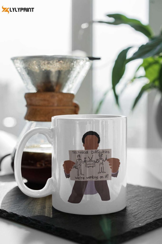 Abed Technical Difficulties We'Re Working On It! Talk Show Community Tv Show 11 Oz Ceramic Mug Gift 1