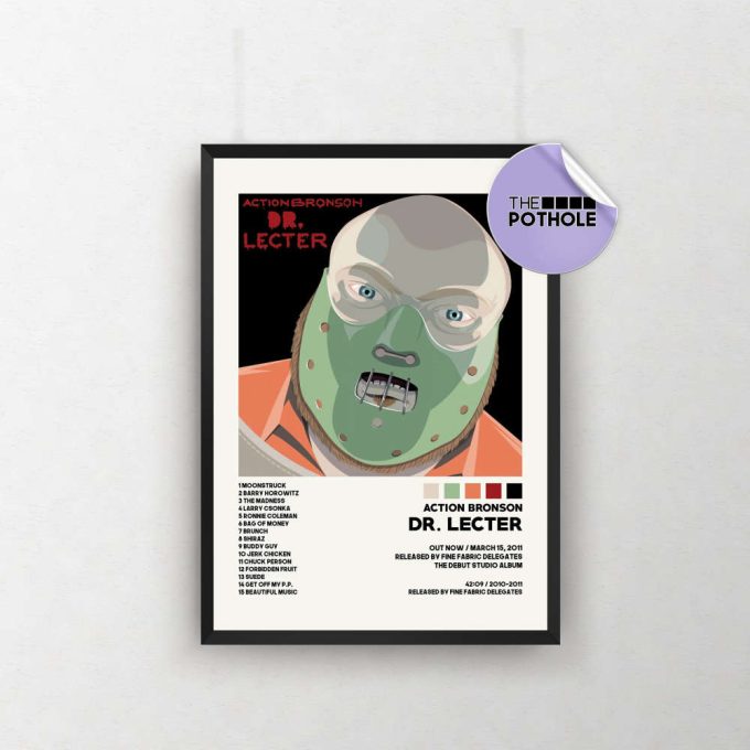 Action Bronson Posters / Dr. Lecter Poster / Action Bronson, Dr. Lecter / Album Cover Poster / Tracklist Poster, Custom Poster 2