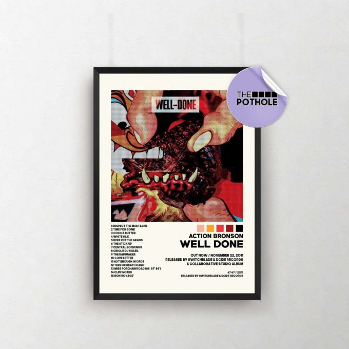 Action Bronson Posters / Well Done Poster / Action Bronson, Well Done / Album Cover Poster / Tracklist Poster, Custom Poster 2