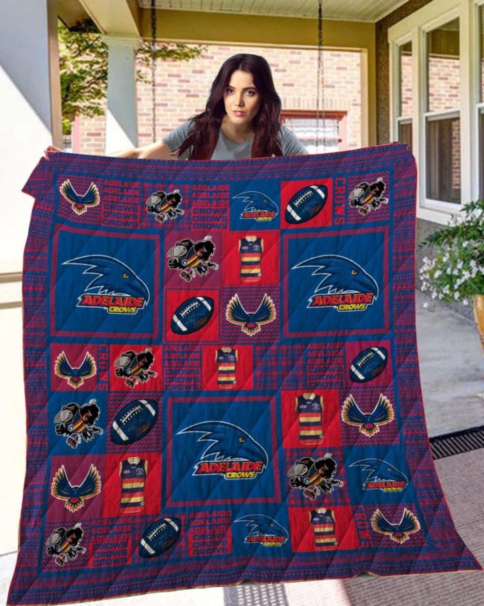 Adelaide Crows Quilt Blanket For Fans Home Decor Gift 2