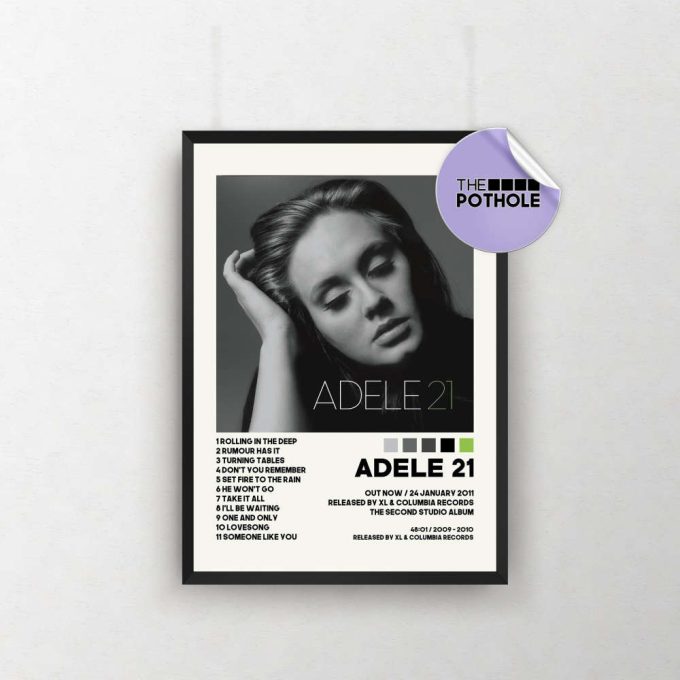 Adele Posters / 21 Poster / Adele 21 / Album Cover Poster / Poster Print Wall Art / Music Band Poster / Home Decor, Adele, 21 2