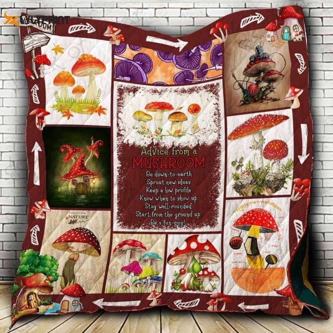 Advice From A Mushroom 3D Customized Quilt 1