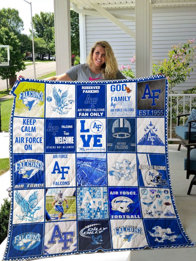Air Force Falcons 1 Quilt Blanket For Fans Home Decor Gift 2