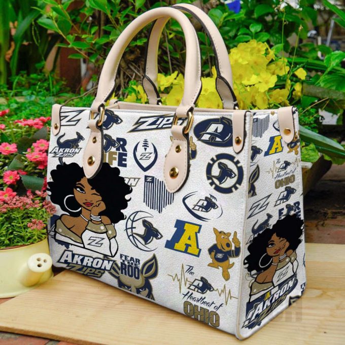 Akron Zips Leather Handbag Gift For Women 2