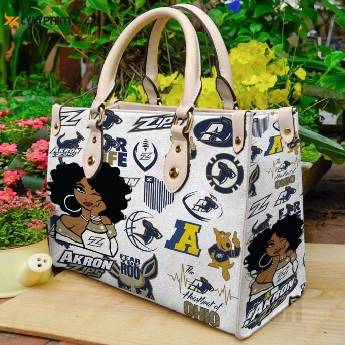 Akron Zips Leather Handbag Gift For Women 1