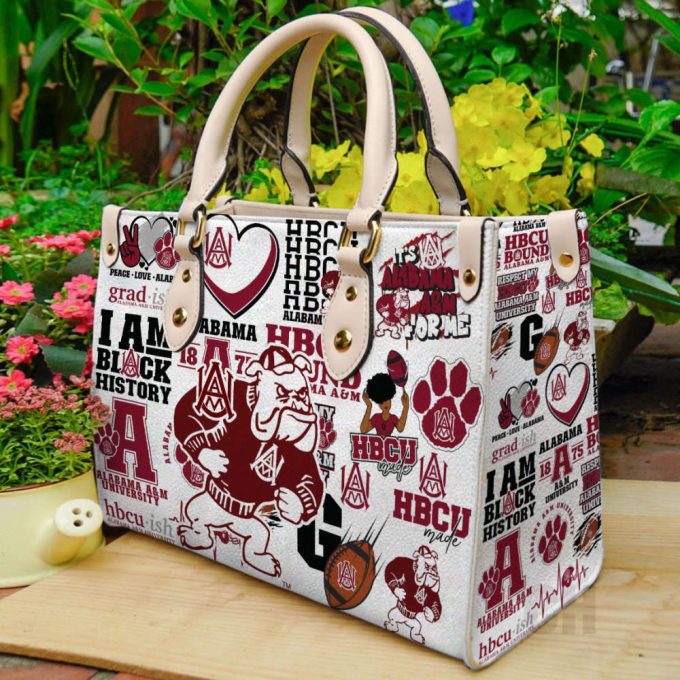 Alabama A&Amp;M Bulldogs 2 Leather Handbag Gift For Women 2