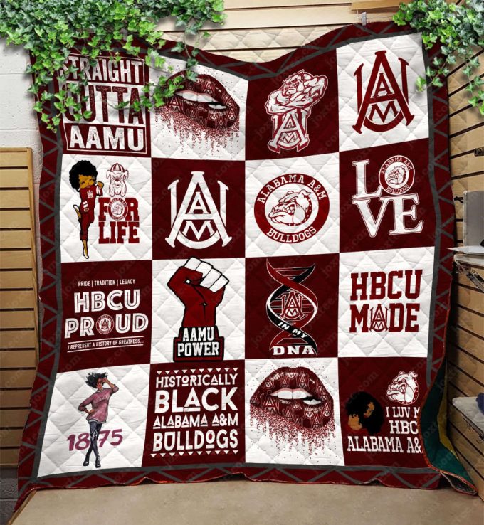 Alabama A&Amp;M Quilt Blanket For Fans Home Decor Gift 2