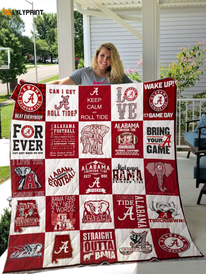 Alabama Crimson Tide 1 Quilt Blanket For Fans Home Decor Gift 1