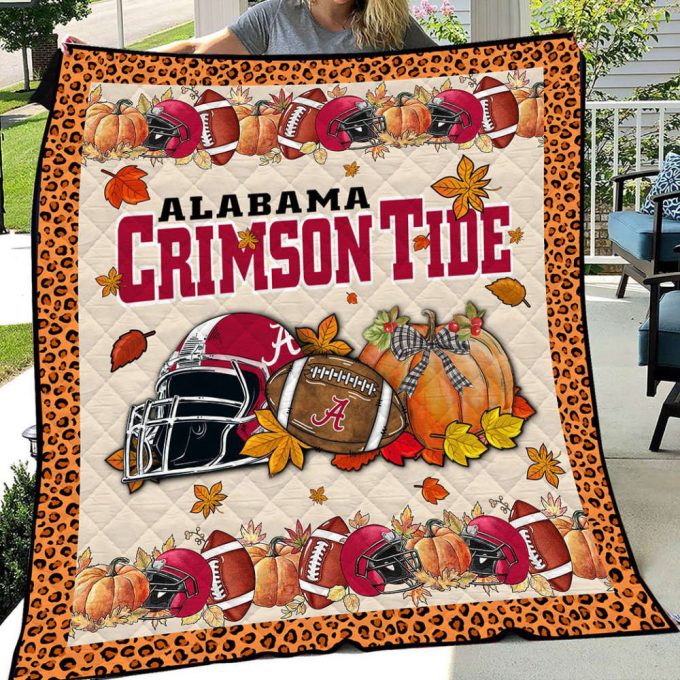 Alabama Crimson Tide 3 Quilt Blanket For Fans Home Decor Gift 3
