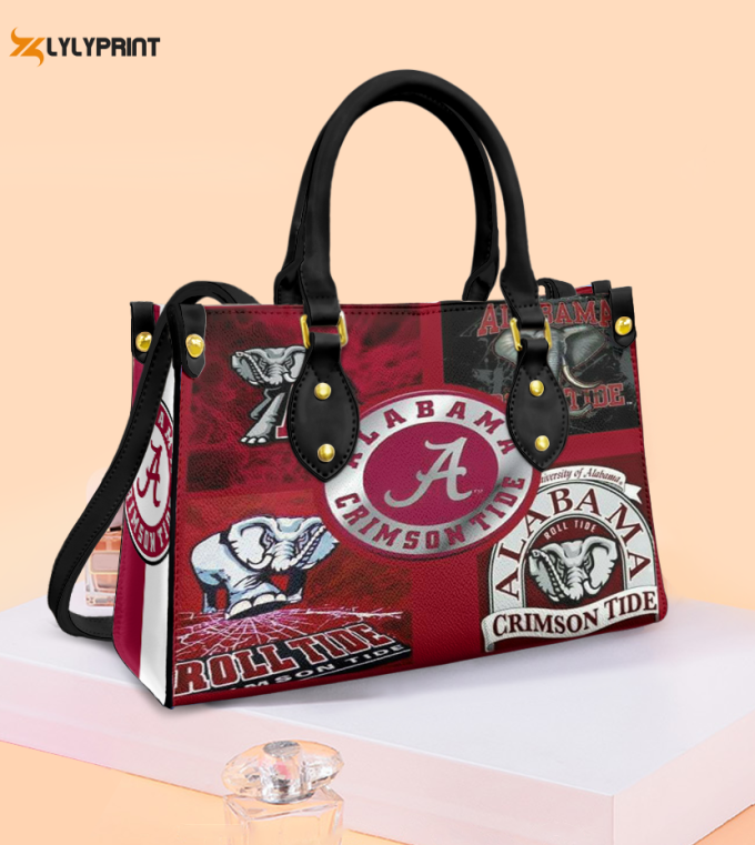Stylish Alabama Crimson Tide Leather Handbag Gift For Women S Day - G95 1
