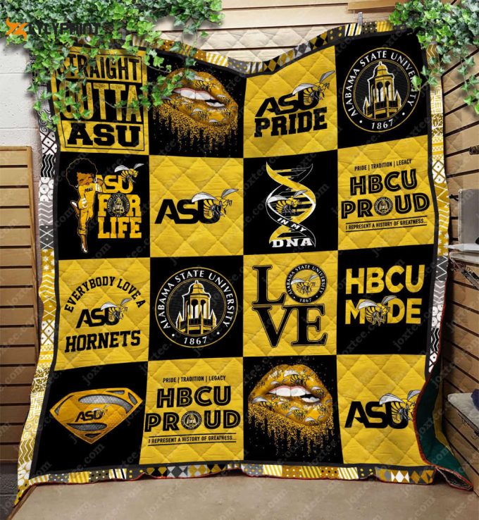 Alabama State Hornets 1 Quilt Blanket For Fans Home Decor Gift 1