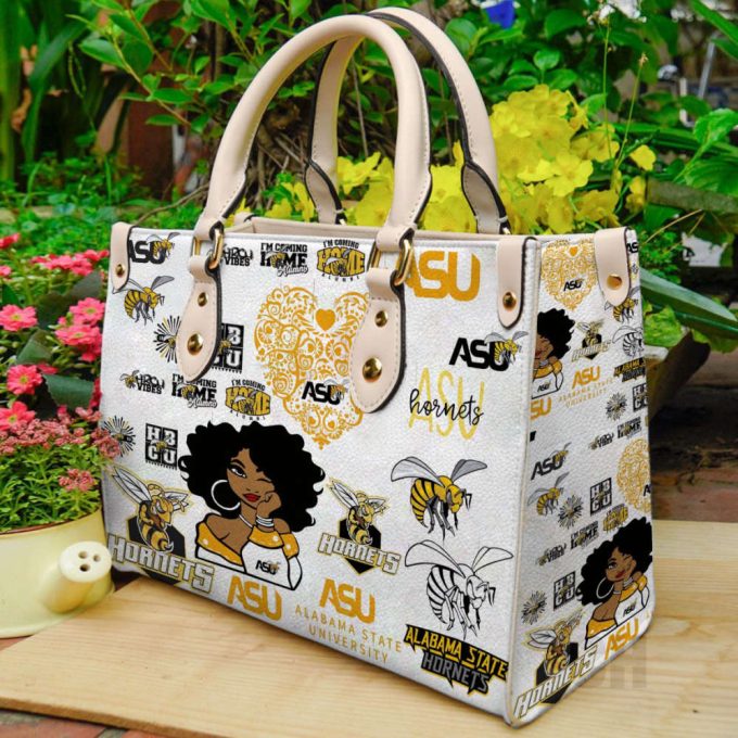 Alabama State Hornets Leather Handbag Gift For Women 2