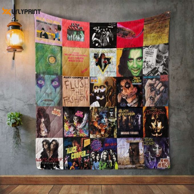 Alice Cooper Quilt Blanket For Fans Home Decor Gift 1