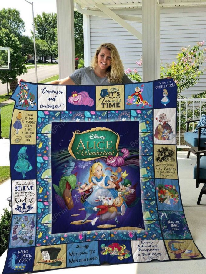 Alice In Wonderland 4 Quilt Blanket For Fans Home Decor Gift 3