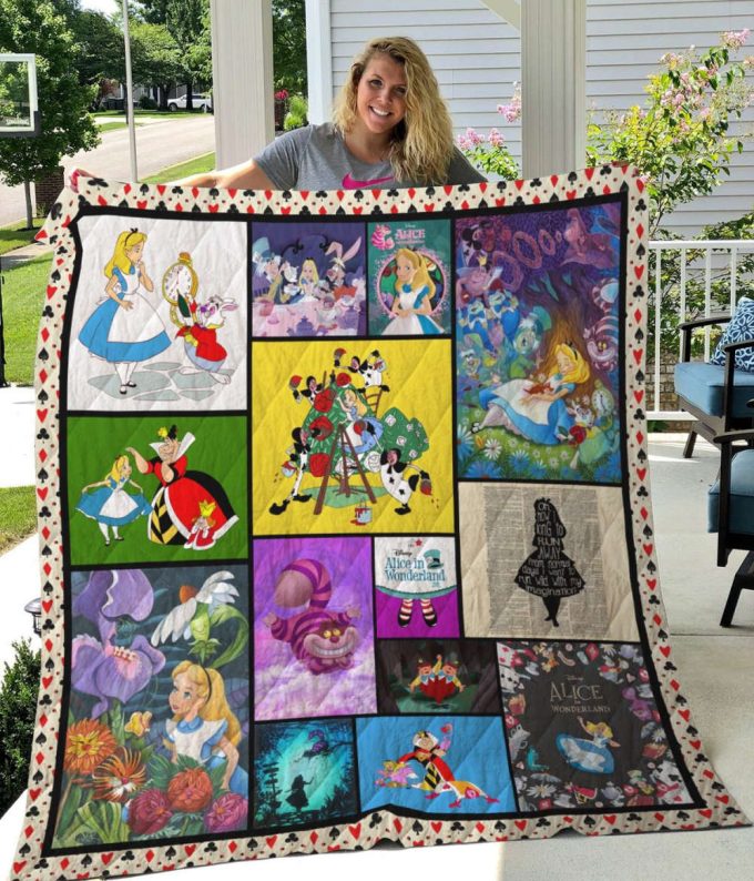 Alice In Wonderland Quilt Blanket For Fans Home Decor Gift 2