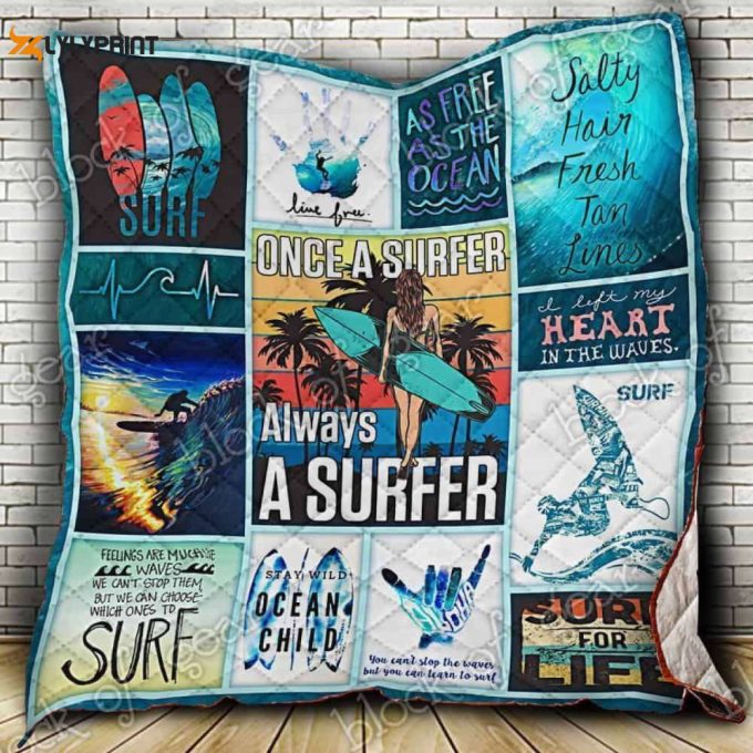 Always A Surfer 3D Customized Quilt 1