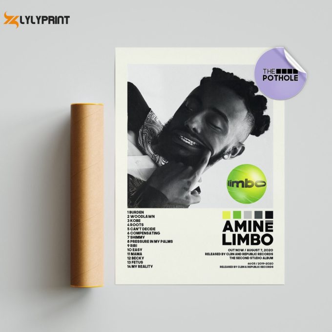 Aminé Poster | Limbo Poster | Tracklist Album Cover Poster / Album Cover Poster Print Wall Art, Custom Poster 1