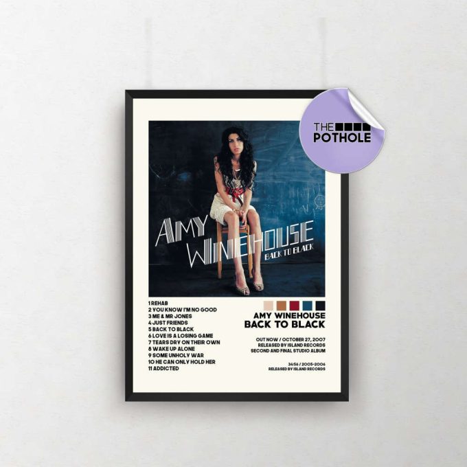 Amy Winehouse Posters / Back To Black Poster / Album Cover Poster, Poster Print Wall Art, Custom Poster, Home Decor, Amy Winehouse 2