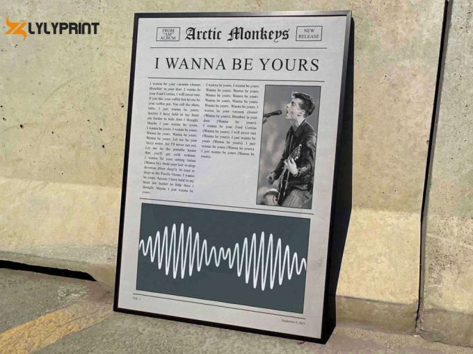 Arctic Monkeys &Amp;Quot;I Wanna Be Yours&Amp;Quot; Album Cover Poster #Newspaper 1