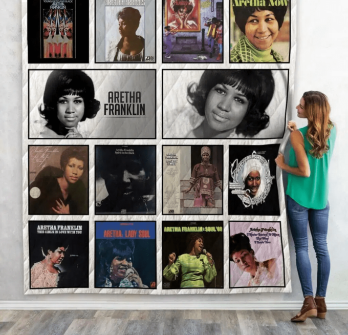 Aretha Franklin Quilt Blanket For Fans Home Decor Gift 2