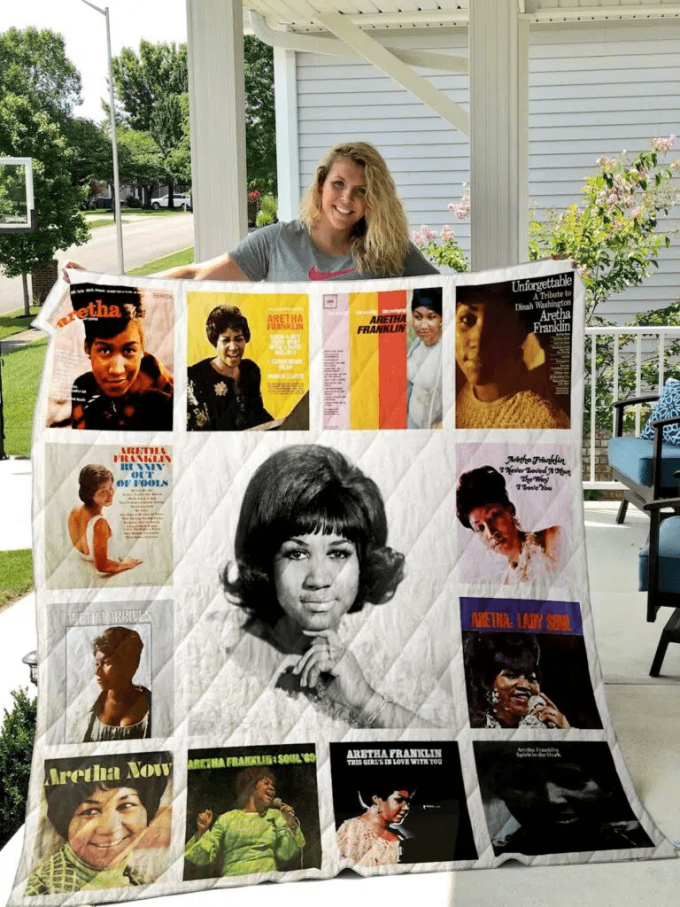 Aretha Franklin Quilt Blanket For Fans Home Decor Gift 3