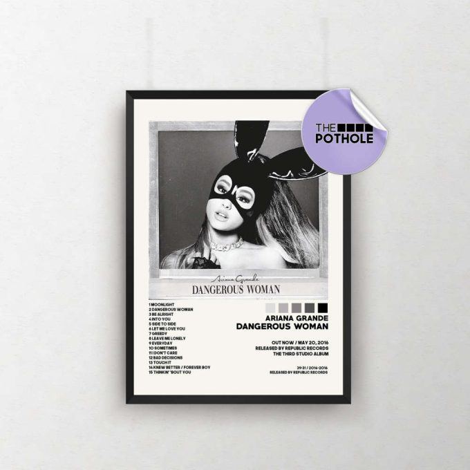 Ariana Grande Posters / Dangerous Woman Poster / Album Cover Poster, Poster Print Wall Art, Custom Poster, Thank U Next, Sweetener 2