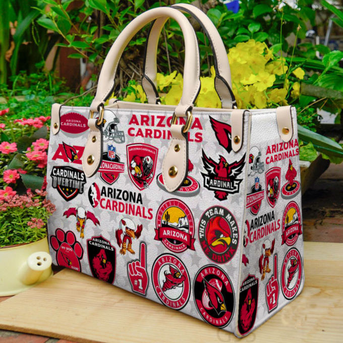Stylish Arizona Cardinals Leather Hand Bag Gift For Women'S Day For Women S Day - Perfect Gift For Football Fans G95 2