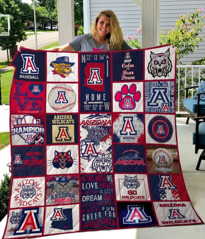 Arizona Wildcats Quilt Blanket For Fans Home Decor Gift 2