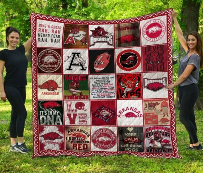 Arkansas Razorbacks 1 Quilt Blanket For Fans Home Decor Gift 2