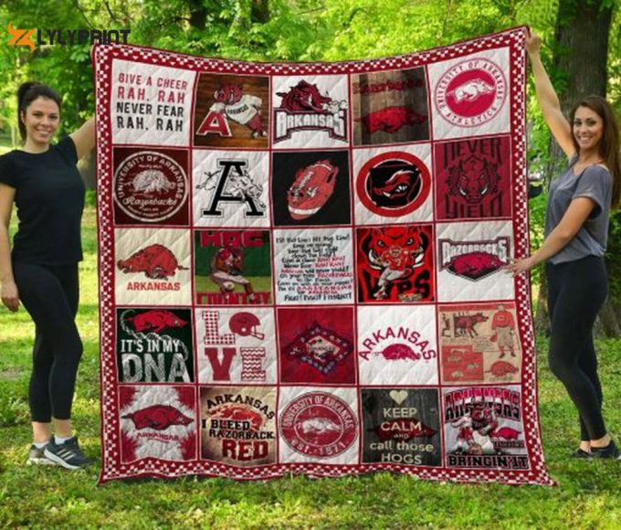 Arkansas Razorbacks 1 Quilt Blanket For Fans Home Decor Gift 1