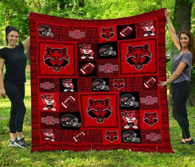 Arkansas State Red Wolves 2 Quilt Blanket For Fans Home Decor Gift 2