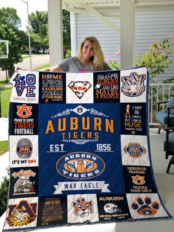 Auburn Tigers 1 Quilt Blanket For Fans Home Decor Gift 2