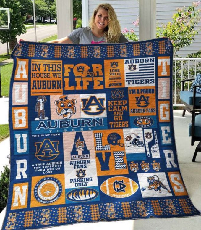 Auburn Tigers 2 Quilt Blanket For Fans Home Decor Gift 2