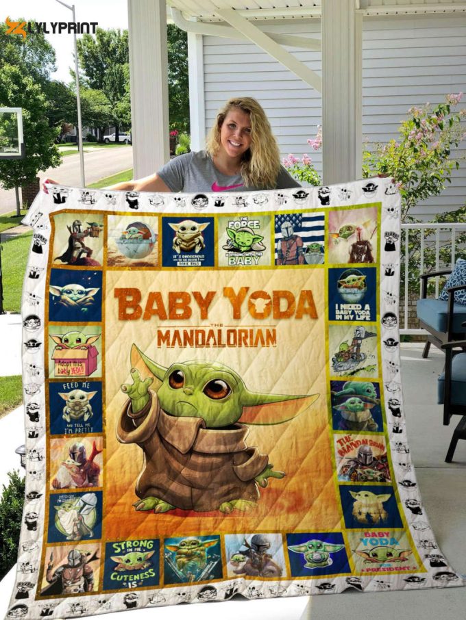 Baby Yoda Star Wars The Mandalorian All Season Quilt Blanket For Fans Home Decor Gift 1