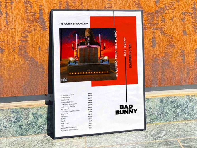 Bad Bunny &Quot;El Último Tour Del Mundo&Quot; Album Cover Poster #3 3