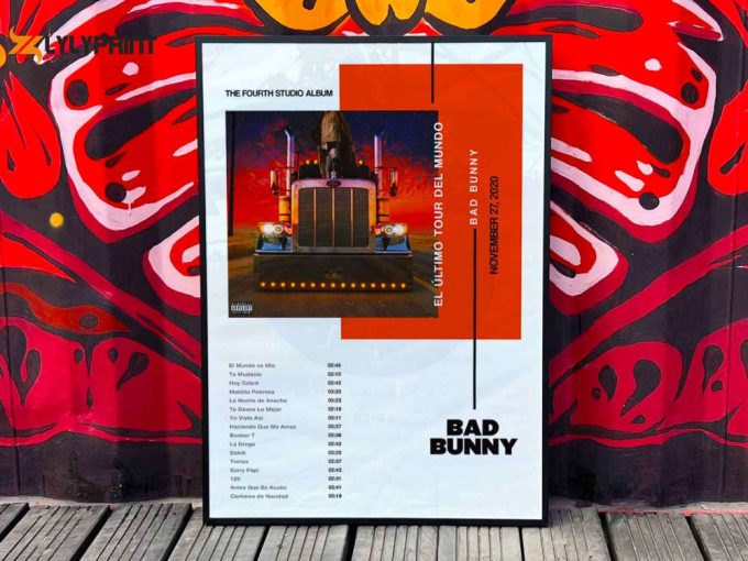Bad Bunny &Amp;Quot;El Último Tour Del Mundo&Amp;Quot; Album Cover Poster #3 1