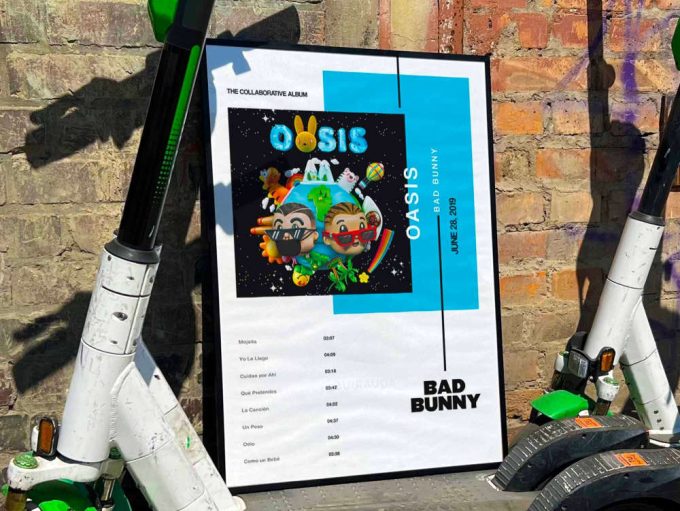 Bad Bunny &Quot;Oasis&Quot; Album Cover Poster #3 2