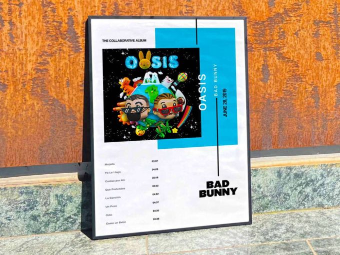 Bad Bunny &Quot;Oasis&Quot; Album Cover Poster #3 3