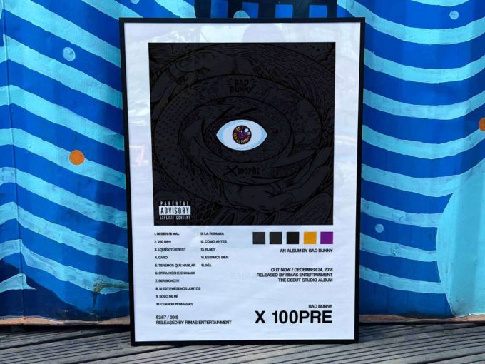 Bad Bunny &Quot;X 100Pre&Quot; Album Cover Poster For Home Room Decor #2 3