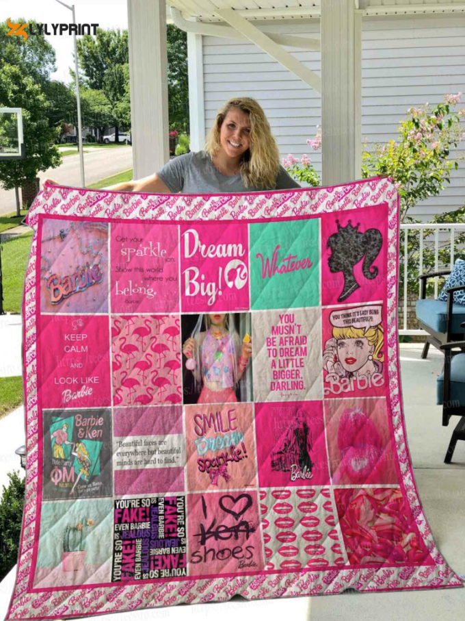 Barbie Quilt Blanket For Fans Home Decor Gift 1