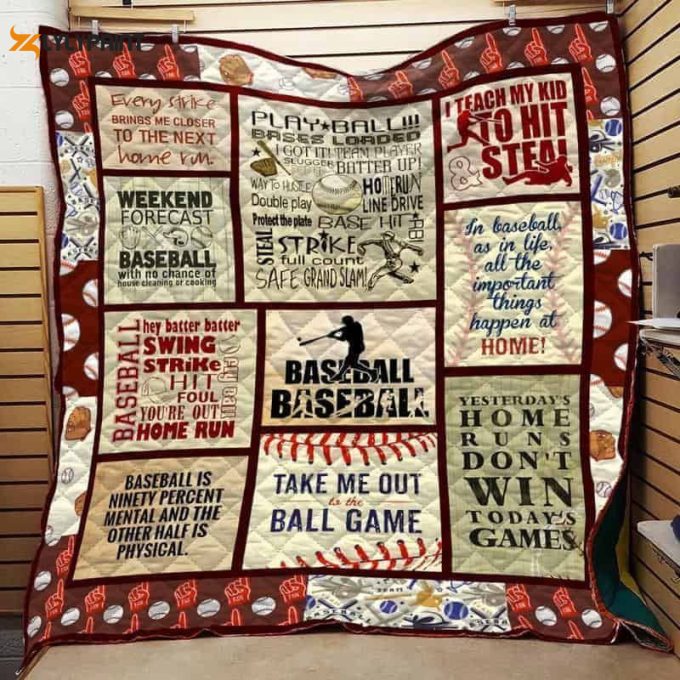 Baseball 3D Customized Quilt 1