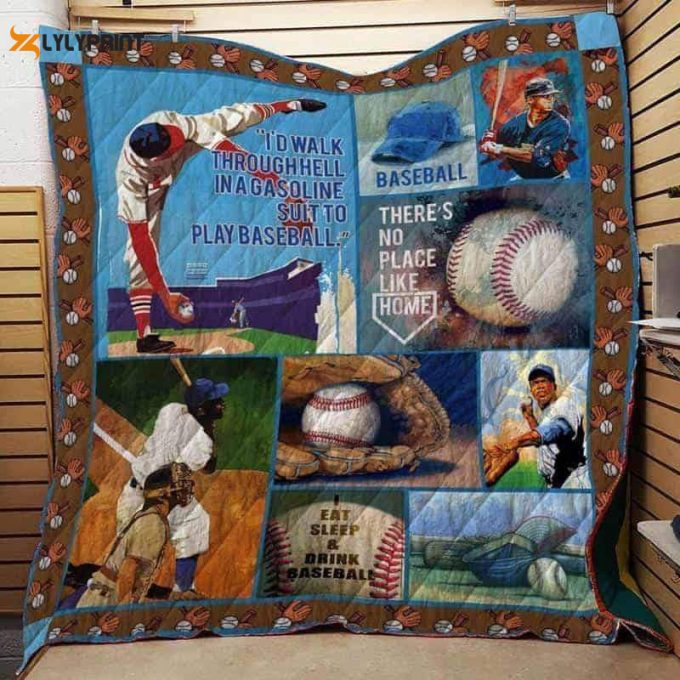 Baseball Quilt Blanket 1