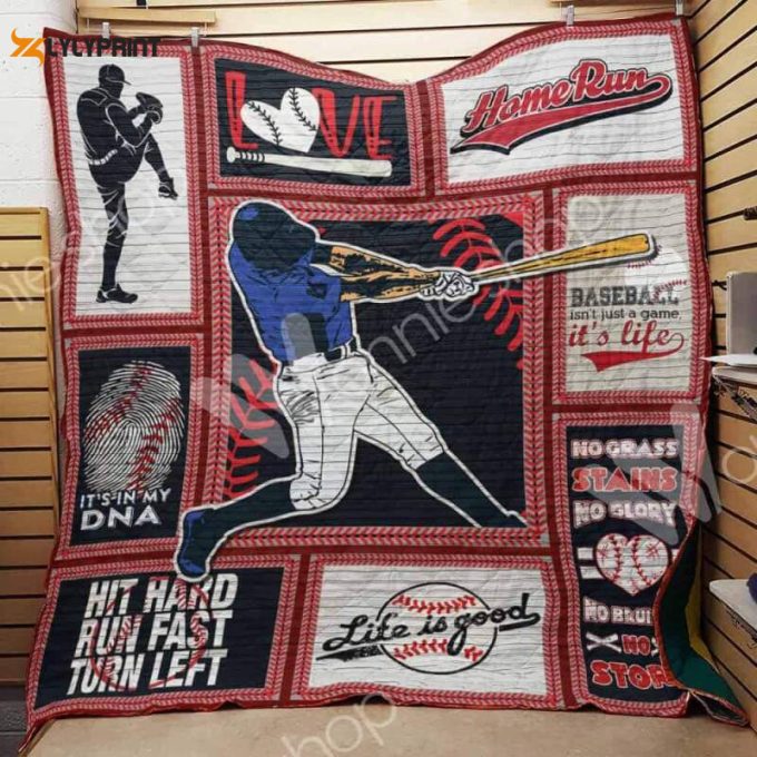 Baseball Quilt Blanket For Fans Home Decor Gift 1