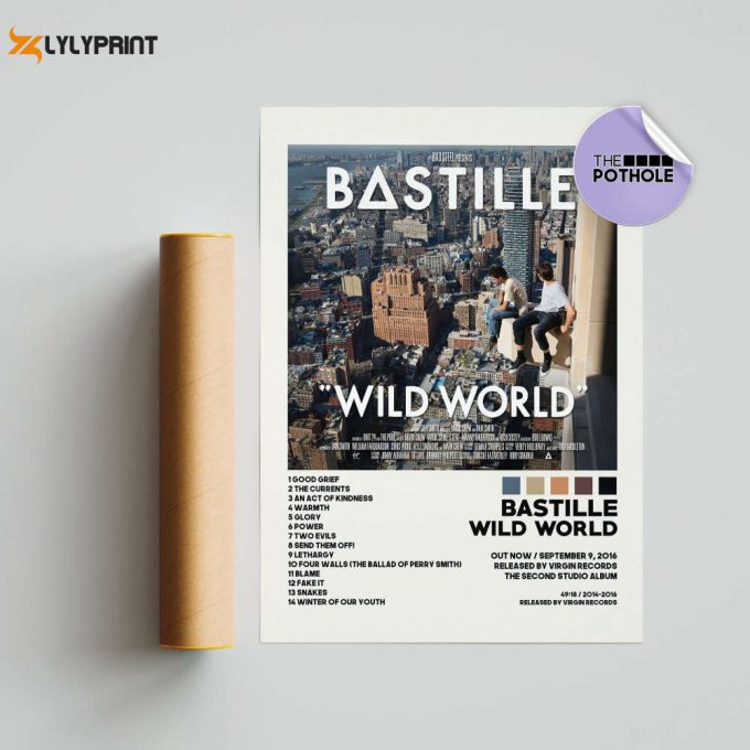 Bastille Posters, Wild World Poster, Bastille, Wild World, Album Cover Poster, Poster Print Wall Art, Custom Poster 1