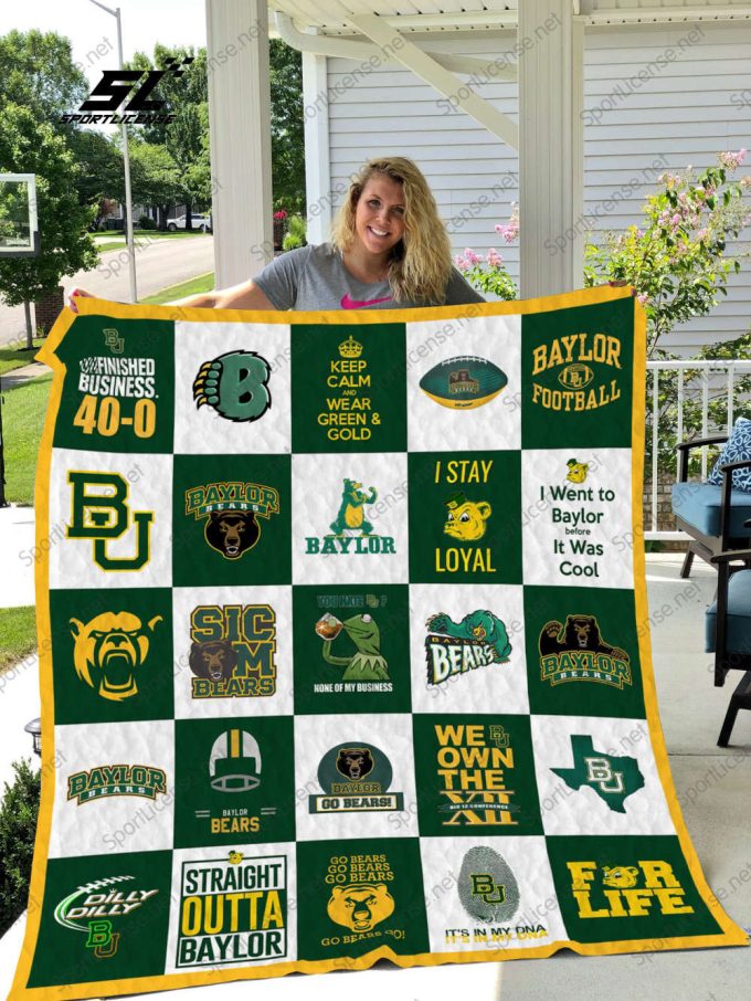 Baylor Bears Quilt Blanket For Fans Home Decor Gift 2