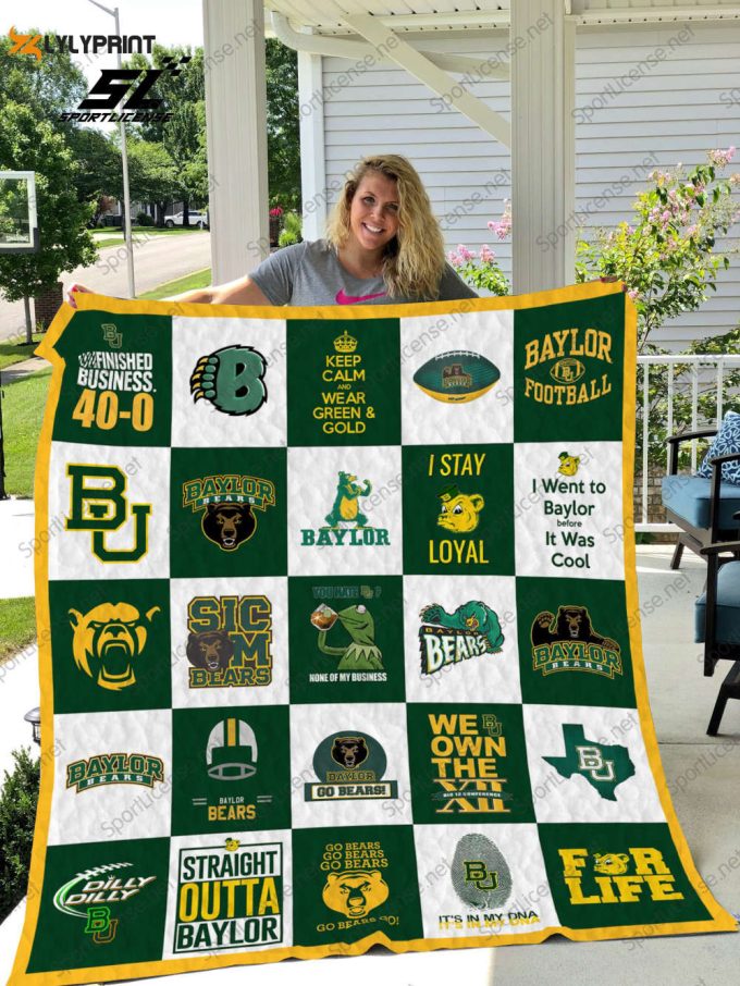 Baylor Bears Quilt Blanket For Fans Home Decor Gift 1