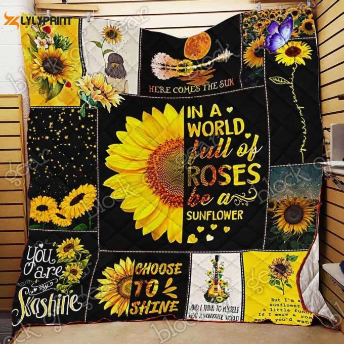 Be A Sunflower 3D Customized Quilt 1